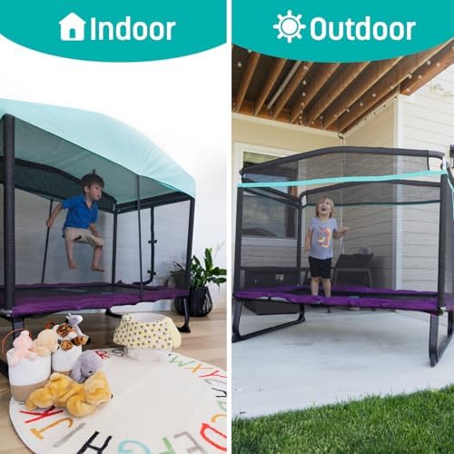 Skywalker 6x4FT Kids Mini Trampoline - Durable Steel Frame for Toddlers & Kids | Skywalker 6x4FT Kids Mini Trampoline -