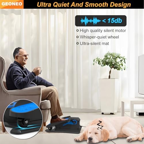 Under Desk Elliptical Machine, Quiet & Small Electric Seated Pedal Exerciser for Senior, Featuring Remote Control & 12 A