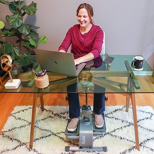 Cubii GO Under Desk Elliptical Bike for Home Gym, Portable Pedal Exerciser with LCD Fitness Tracker, Adjustable Resistan