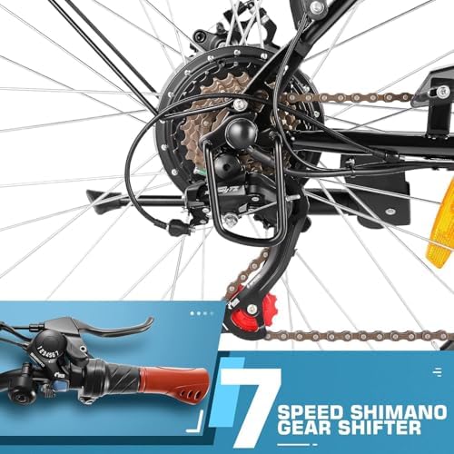 ANCHEER 26'' Electric Bike for Adults, Peak 750W, Up to 50 Miles Step Through Commuter Ebike | ANCHEER 48V/374Wh Batter