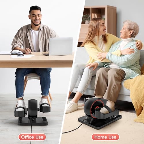 ANCHEER Under Desk Elliptical Machine for Home Office Workers | ANCHEER 2-in-1 Mini Exercise Bike with Digital Display