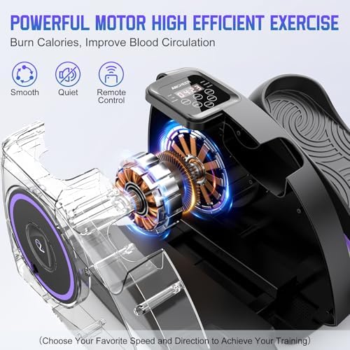 ANCHEER Electric Seated Pedal Exerciser for Seniors with LCD Display Monitor | Portable Quiet ANCHEER Elliptical Machin