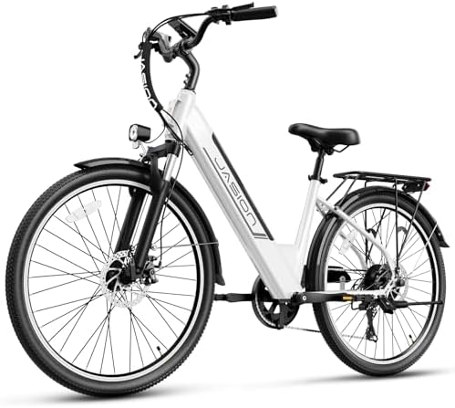 Jasion Roamer ST Electric Bike for Adults, 62Miles & 28MPH Max Speed, Front SuspensionWomen E Bike