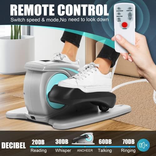 ANCHEER Quiet Elliptical Machine for Seniors and Office Workers - Low-Impact Pedal Exercise at Desk, Smart LCD Display,