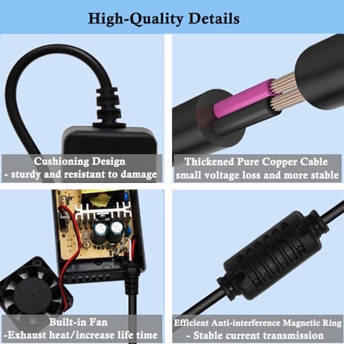 48V Electric Bike Charger for Lectric Ebike, 5|6V 2A Lithium Battery Charger, DC|1 Jack Connector for Electric Bicycles