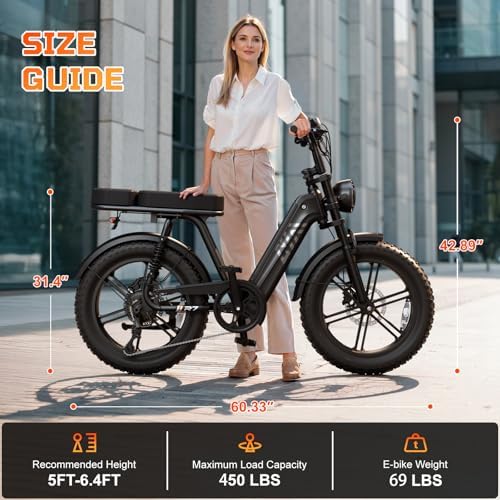 TST Electric Bike for Adults with 1500W Peak Brushless Motor | TST Electric Dirt Bike for Adults with 60 Miles Range |