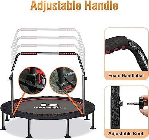 Kenson Mini Foldable Trampoline for Kids and Adults Indoor Use | Kenson Indoor Trampoline 40"/48" Foldable Rebounder fo