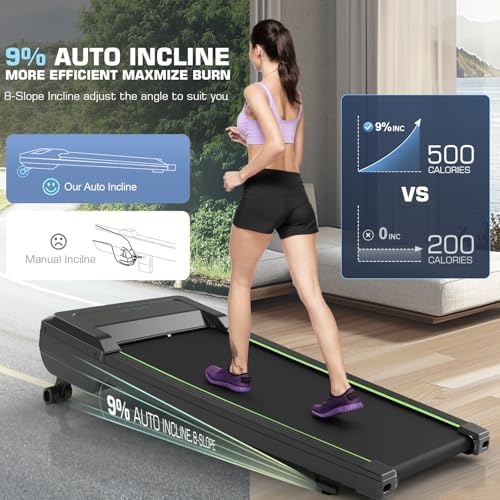 ANCHEER Walking Pads, |5HP Compact Running Machine for Home/Gym, Ultra-Quiet and Installation-Free
