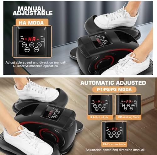 ANCHEER Electric Seated Pedal Exerciser for Seniors with LCD Display Monitor | Portable Quiet ANCHEER Elliptical Machin