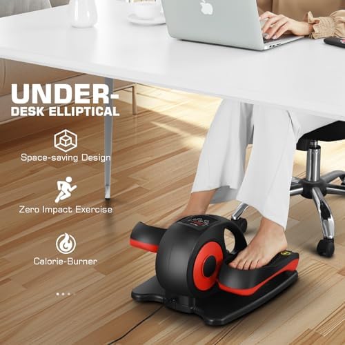ANCHEER Electric Seated Pedal Exerciser for Seniors with LCD Display Monitor | Portable Quiet ANCHEER Elliptical Machin