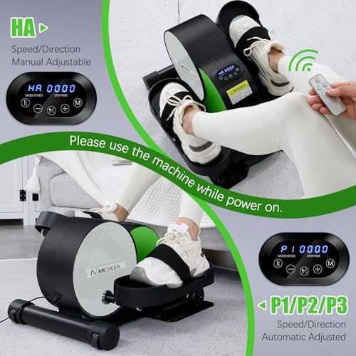 ANCHEER Under Desk Elliptical Leg Exerciser for Seniors with Remote Control | ANCHEER Ellipse Leg Exerciser with Displa