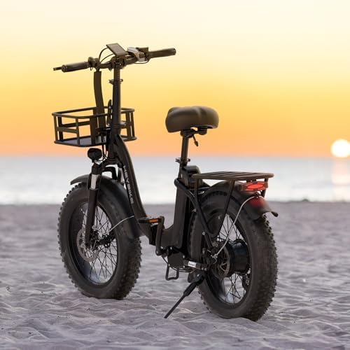 Heybike Ranger Electric Bike for Adults, Peak 1400W Motor Ebike, 28MPH Folding Step-Thru E Bike with Front Suspension