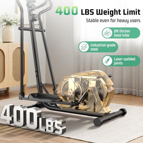 ANCHEER Elliptical Exercise Machine for Home Fitness Lovers with Ultra-Smooth Magnetic Drive | 14 Levels Resistance Ell