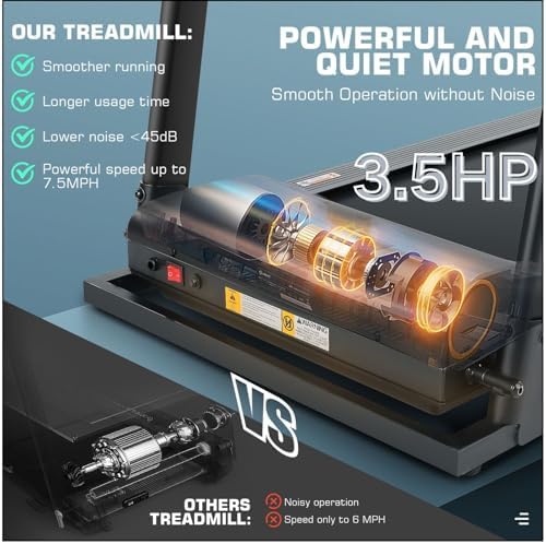 ANCHEER 2025 Premium Treadmill - |5HP for Home Gym, 350+ LBS Capacity, Perfect for Home Workouts & Families - Foldable w