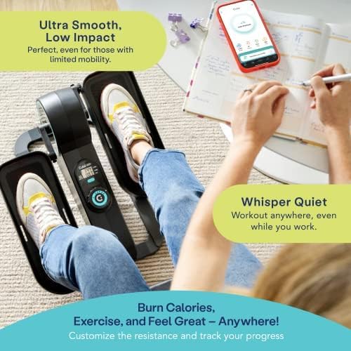 Cubii Move Portable Elliptical Bike for Desk - Seated Workout for Adults and Seniors - Adjustable Difficulty Levels