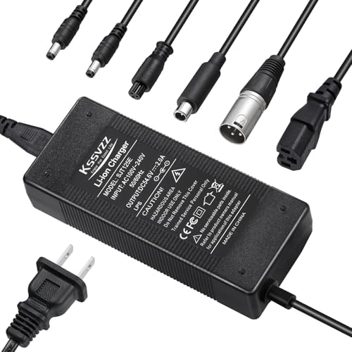 42V 2A Fast Cooling Battery Charger for Lithium Batteries - Jetson, Gotrax, Razor, Ninebot, Segway, Swagtron, Hiboy Rep