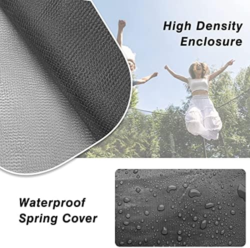 AOTOB Heavy Duty Trampoline with Safety Net and Hoop for Kids and Adults Outdoor Jumping