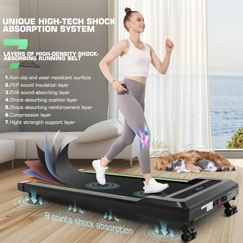 ANCHEER Walking Pads, |5HP Compact Running Machine for Home/Gym, Ultra-Quiet and Installation-Free