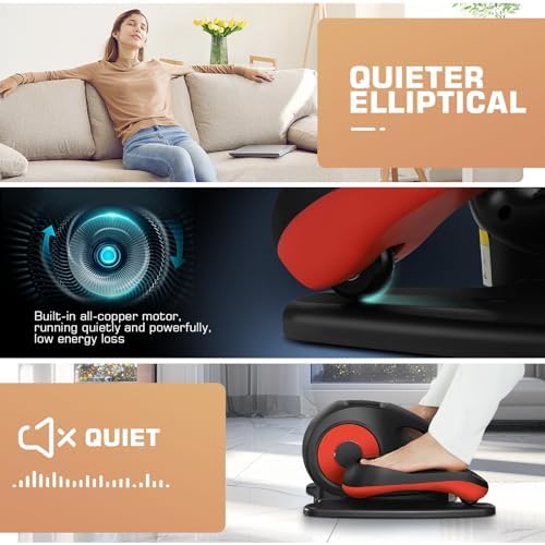 ANCHEER Electric Seated Pedal Exerciser for Seniors at Home ANCHEER Portable Quiet Elliptical Machine for Home Exercise