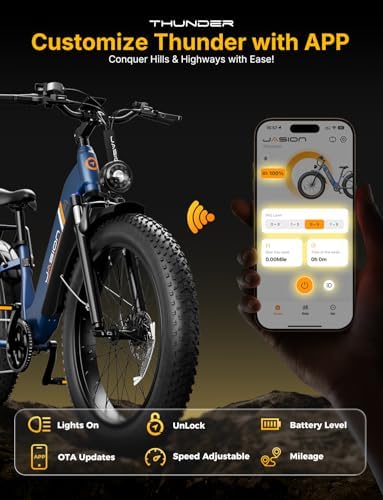 Jasion 26'' Fat Tire Electric Bike for Adults