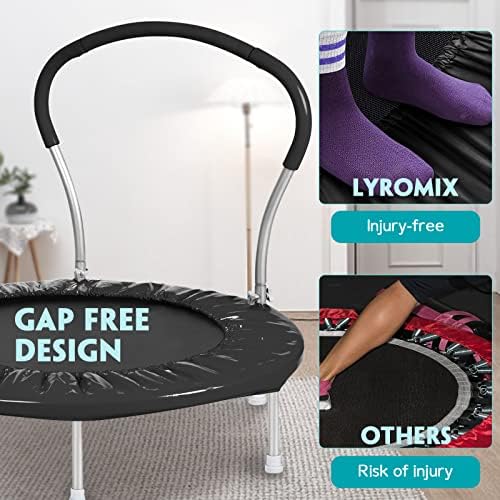 Lyromix 36-Inch Kids Trampoline with Handle - Indoor Mini Trampoline for Toddlers and Kids Lyromix 36-Inch Kids Trampoli