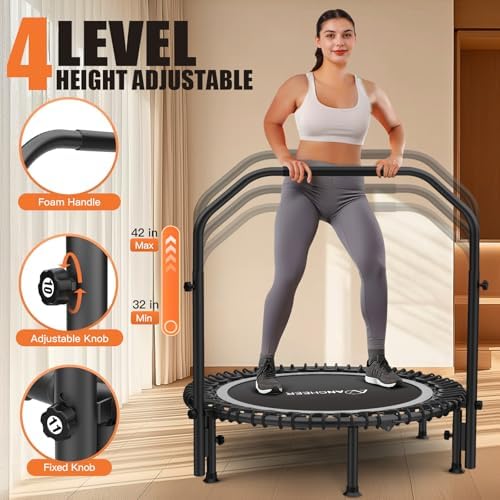 ANCHEER 48" Foldable Rebounder Trampoline for Adults Kids - Indoor & Outdoor, Max Load 550lbs ANCHEER 40" Foldable Rebou