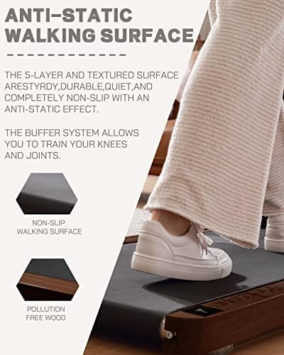 Maksone Under Desk Treadmill for Office Workers with Wooden Walking Pad and Remote Control | Maksone Expert Under Desk