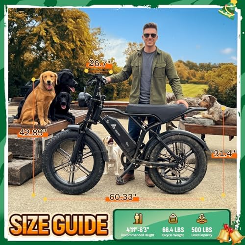 TST Electric Bike for Adults with 1500W Peak Brushless Motor | TST Electric Dirt Bike for Adults with 60 Miles Range |