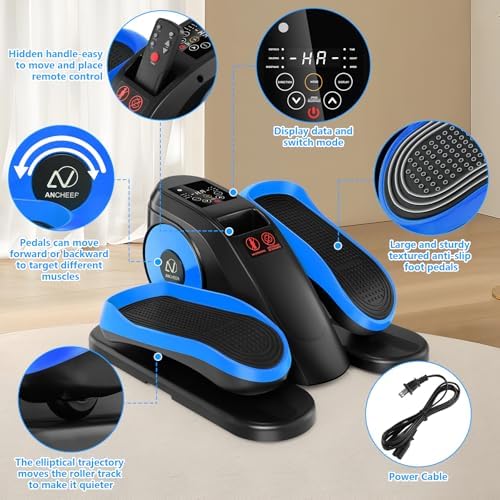 ANCHEER Elliptical Leg Exerciser for Seniors | Fully Assembled Electric Pedal Exerciser for Seniors | ANCHEER Electric
