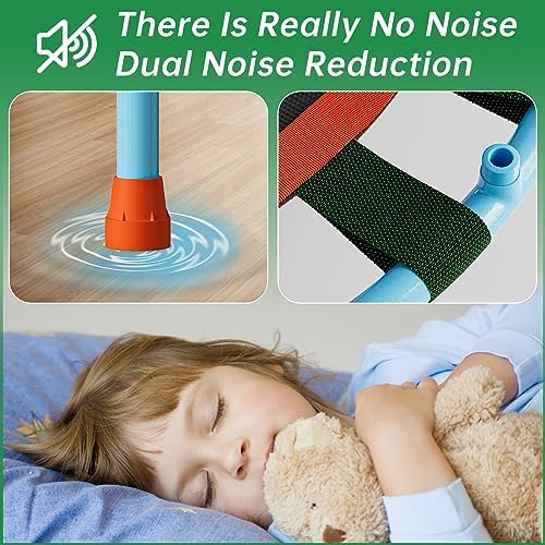 CLORIS 38in/48in Folding Trampoline for Adults with Adjustable Foam Handle - Max Load 450lbs Safety Padded Cover Best Gi