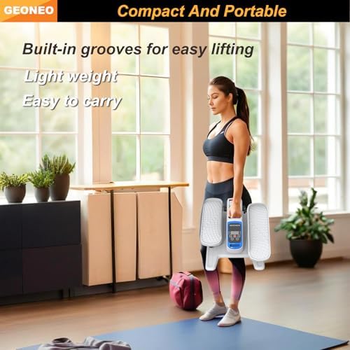 Under Desk Elliptical Machine, Quiet & Small Electric Seated Pedal Exerciser for Senior, Featuring Remote Control & 12 A