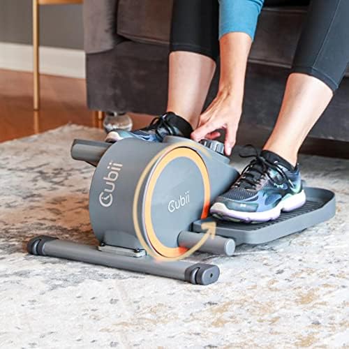 Cubii GO Under Desk Elliptical Bike for Home Gym, Portable Pedal Exerciser with LCD Fitness Tracker, Adjustable Resistan