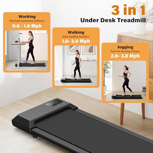 SupeRun Incline Walking Pad for Home and Office with Remote Control LED Display