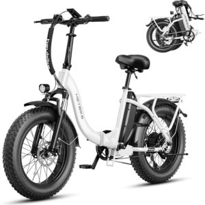 Heybike Ranger Electric Bike for Adults, Peak 1400W Motor Ebike, 28MPH Folding Step-Thru E Bike with Front Suspension