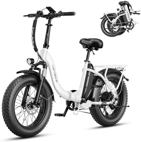 Heybike Ranger Electric Bike for Adults, Peak 1400W Motor Ebike, 28MPH Folding Step-Thru E Bike with Front Suspension