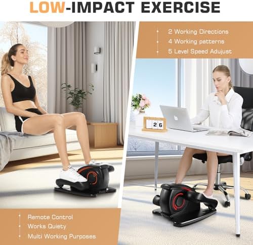 ANCHEER Electric Seated Pedal Exerciser for Seniors at Home ANCHEER Portable Quiet Elliptical Machine for Home Exercise