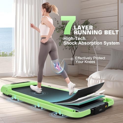 ANCHEER Under Desk Treadmill with Incline and Handle Bar for Home Office | ANCHEER 4 in 1 Folding Treadmill with LED Di