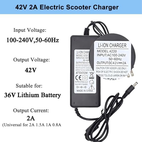 Universal Gotrax Hiboy Segway Ninebot Razor Compatible 42V Charger Replacement for Jetson Electric Bike and Scooter | E