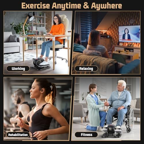 ANCHEER Ergonomic Elliptical Machine for Home Office Desk with 12 Speed Adjustments | Quiet and Portable ANCHEER Ellipt