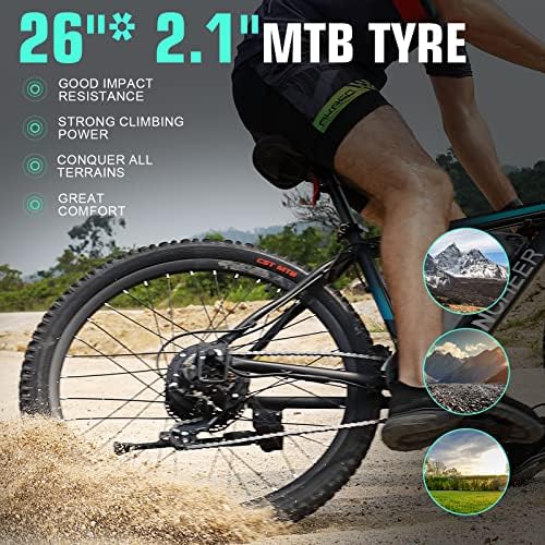ANCHEER 750W Peak Electric Bike for Adults | UL2849 Compliant 22MPH 26" Electric Mountain Bike for Adults | 3H Fast Cha
