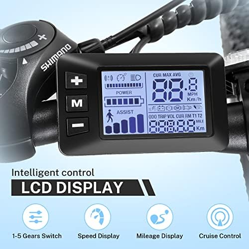 ANCHEER 26" Electric Mountain Bike for Adults with Peak 750W Motor | 22 MPH Commuter Ebike from ANCHEER with 55 Miles R