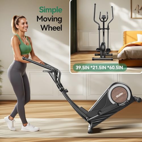 Niceday Elliptical Exercise Machine for Home Workout, Magnetic Elliptical Trainer with Kinomap APP Support, 19IN Stride,