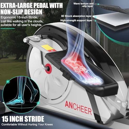 Hyper-Quiet Magnetic Elliptical Machine for Home Workout | Home Trainer Elliptical Exercise Machine with Multiple Gears