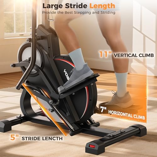YOSUDA 3-in-1 Elliptical Exercise Machine for Home Workouts | YOSUDA Elliptical Machine with 45° Incline and 15.5 in St