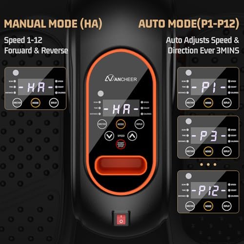 ANCHEER Ergonomic Elliptical Machine for Home Office Desk with 12 Speed Adjustments | Quiet and Portable ANCHEER Ellipt