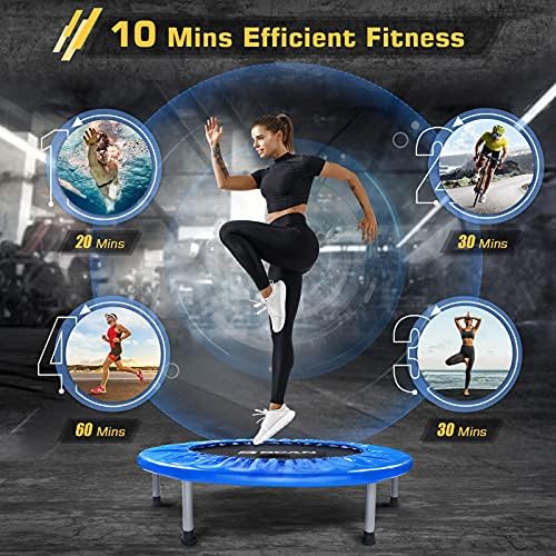 BCAN Mini Trampoline for Adults Indoor Workout with Safety Pad, Rebounder Exercise Trampoline, Max Load 300lbs BCAN Fo