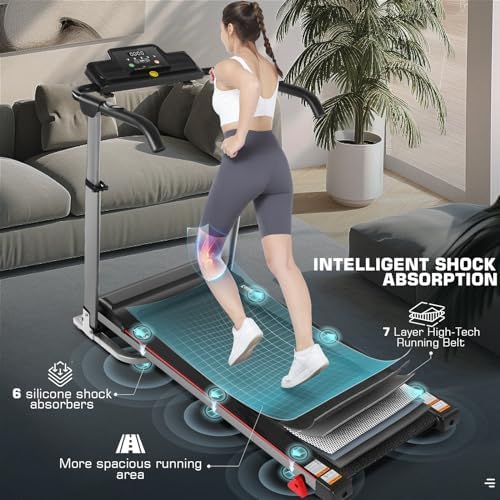 ANCHEER 2025 Premium Treadmill - |5HP for Home Gym, 350+ LBS Capacity, Perfect for Home Workouts & Families - Foldable w