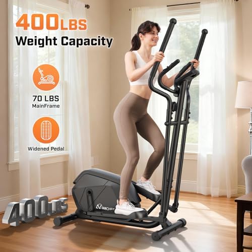 ANCHEER Home Elliptical Machine for Fitness Lovers with Ultra-Quiet Magnetic System | ANCHEER Elliptical Exercise Machi