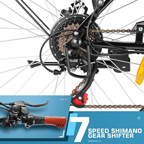 ANCHEER 26'' Electric Bike for Adults, Peak 750W, Up to 50 Miles Step Through Commuter Ebike | ANCHEER 48V/374Wh Batter