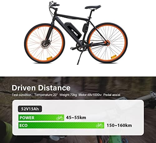 Yose 36V 13Ah 48V 13Ah Electric Bicycle Battery Down Tube Battery Safe Lock Led Indicator Light